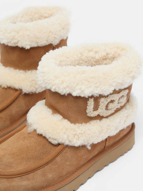 Boots Met Platformzool Ultra Mini Fluff Uit Leder Ugg Bruin women 517-38 ander zicht 1